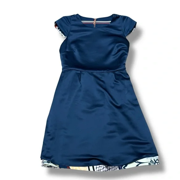 Ted Baker London Wrennie Tribal Print Cap Sleeve Dress Multicolor Size 2 - Picture 6 of 10